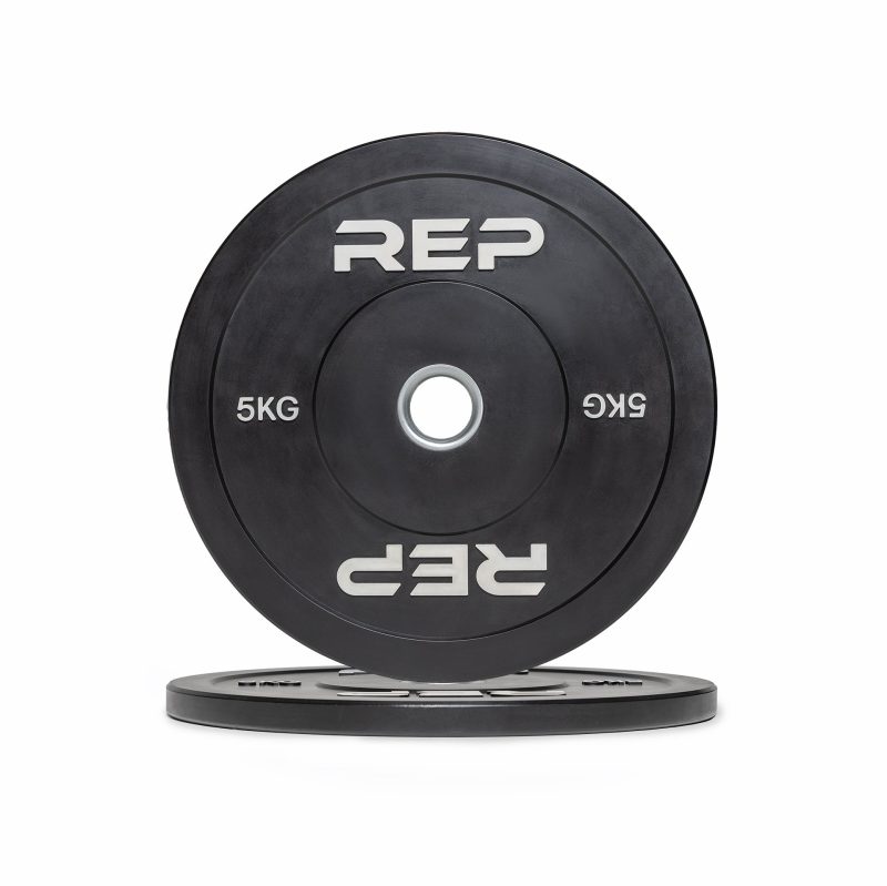 Pair of REP 5kg Black Bumper Plates