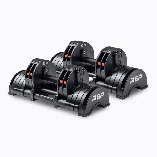 Pair of 15kg REP Fitness QuickDraw Adjustable Dumbbells (KG)