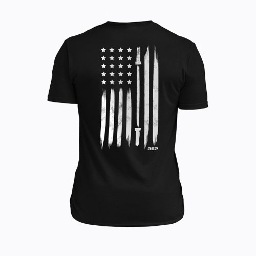 REPApparel AmericanFlag Back HeatherBlack