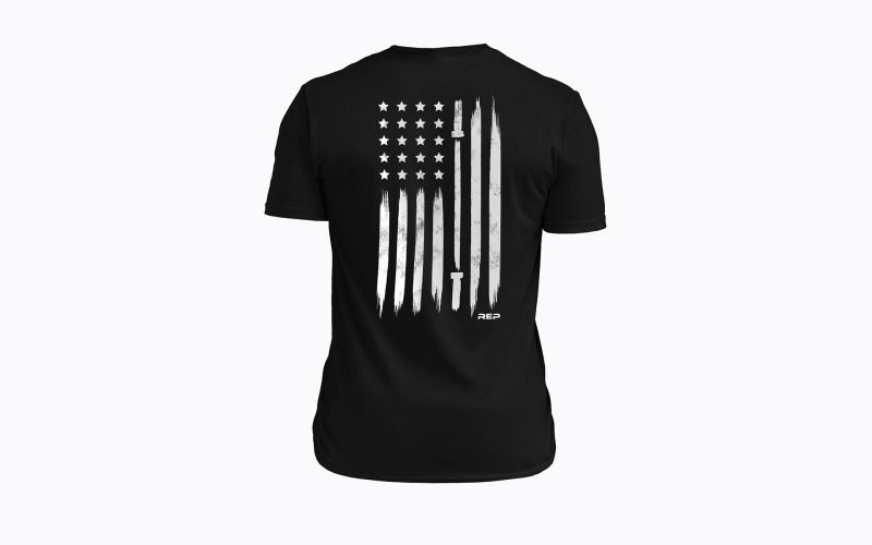 REPApparel AmericanFlag Back HeatherBlack