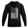 Black Unisex USA Pull Over Hoodie