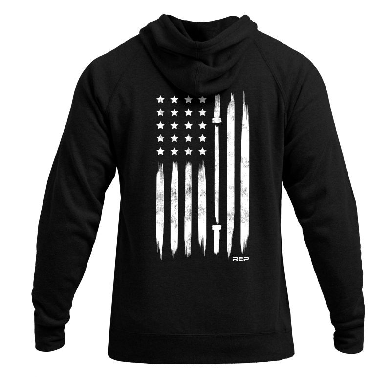 Black Unisex USA Pull Over Hoodie