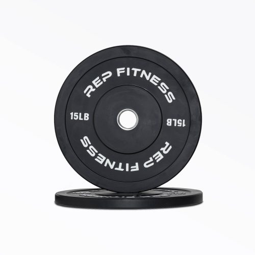 15lb Black Bumper Plate Pair