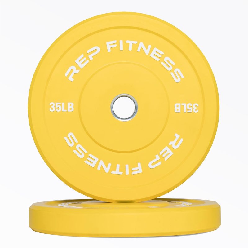 Yellow 35lb Color Bumper Plate Pair