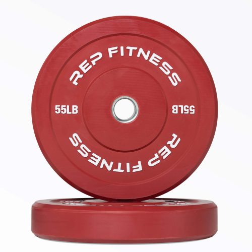 Red 55lb Color Bumper Plate Pair