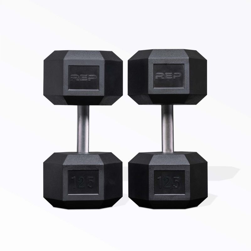 125lb Hex Dumbbell Pair