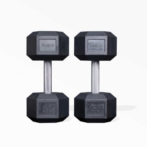 55lb Hex Dumbbell Pair