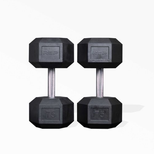 75lb Hex Dumbbell Pair