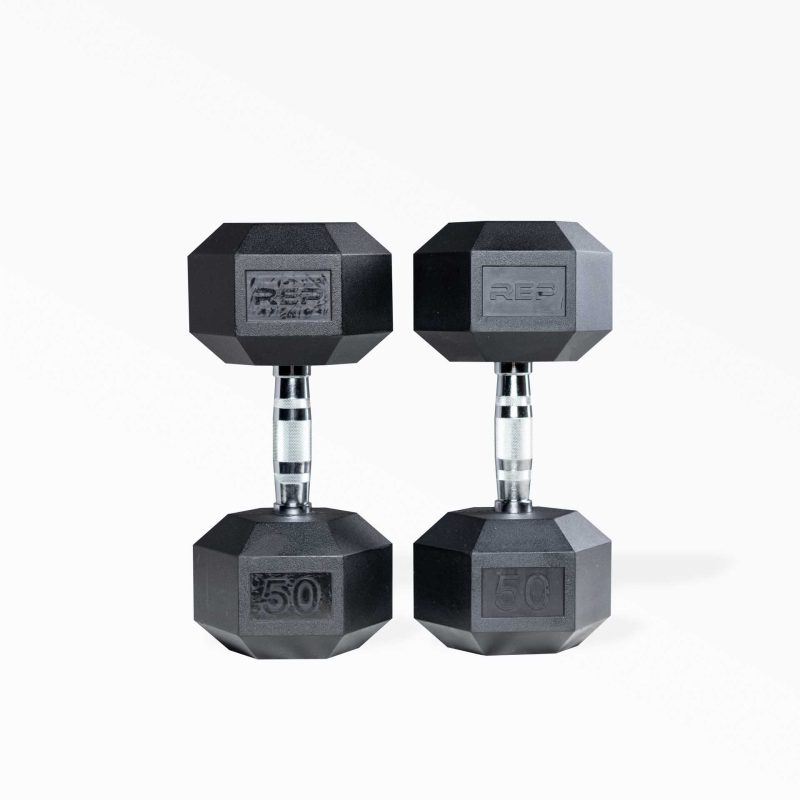 50lb Ergo Hex Dumbbell Pair