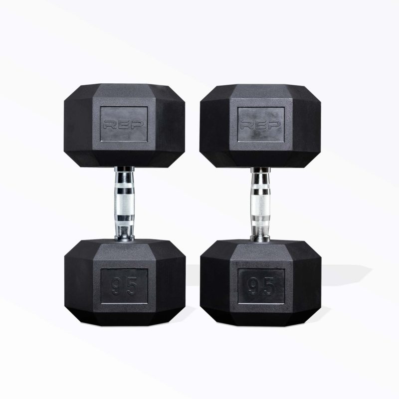 95lb Ergo Hex Dumbbell Pair