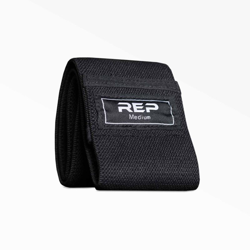 Black medium resistance REP circle hip band.