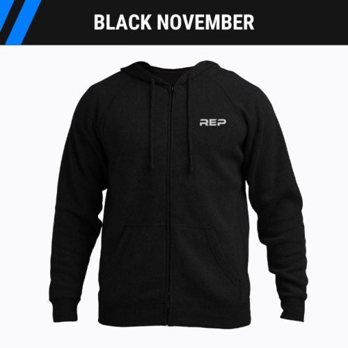 Unisex Zip Hoodie Black BN Thumbnail