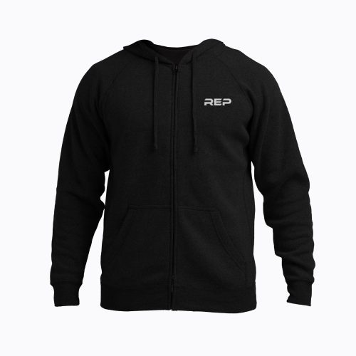 Black/White Unisex Zip Hoodie