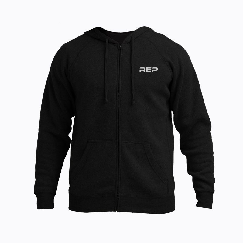 Black/White Unisex Zip Hoodie